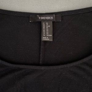 Black form fitted dress